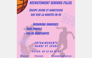 RECRUTEMENT SENIOR FILLES