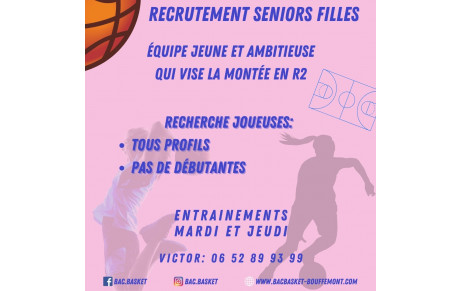 RECRUTEMENT SENIOR FILLES